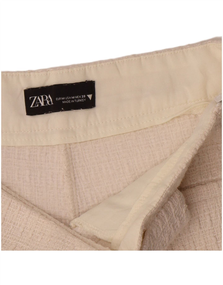 Zara Shorts feminino casual médio W28 branco