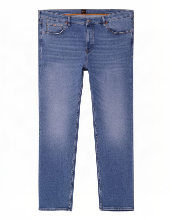 Hugo Boss Mens Straight Jeans W44 L32 Azul Algodão