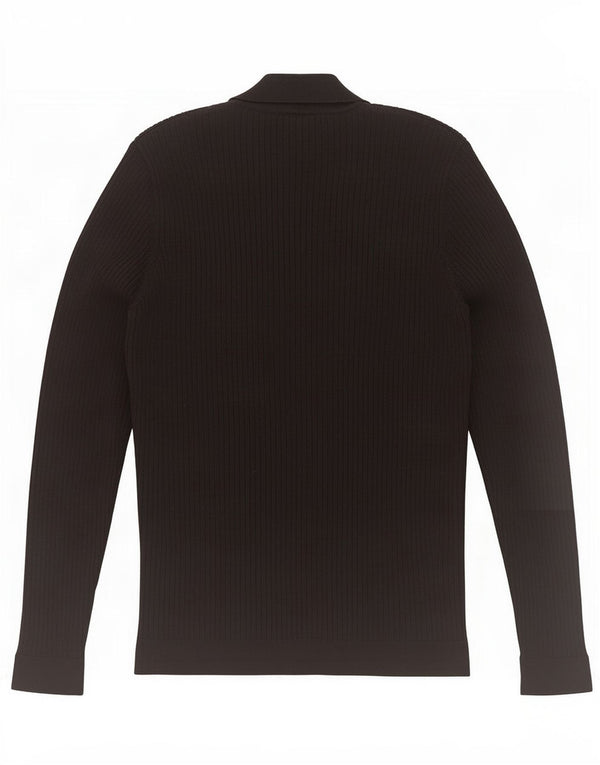 Zara Suéter masculino com gola tartaruga, viscose preta média