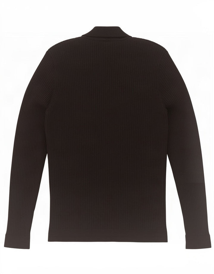 Zara Suéter masculino com gola tartaruga, viscose preta média