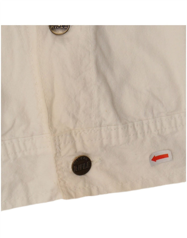 RIFLE Mens Utility Gilet IT 50 Grande Algodão Branco