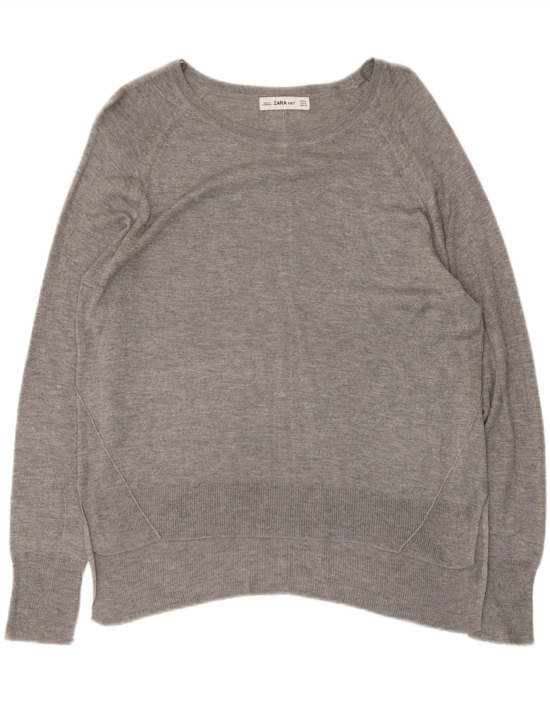 Blusa feminina Zara UK 14 cinza médio