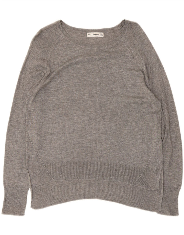 Blusa feminina Zara UK 14 cinza médio