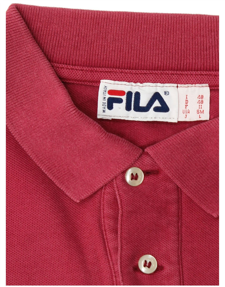 Camisa polo masculina Fila IT 48 rosa médio