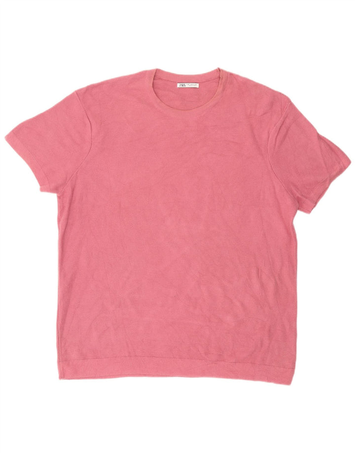 Camiseta masculina Zara XL rosa