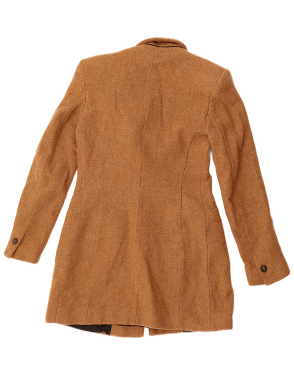 Zara Jaqueta Blazer Longline Feminina com 1 Botão Reino Unido 10 Pequeno Bege