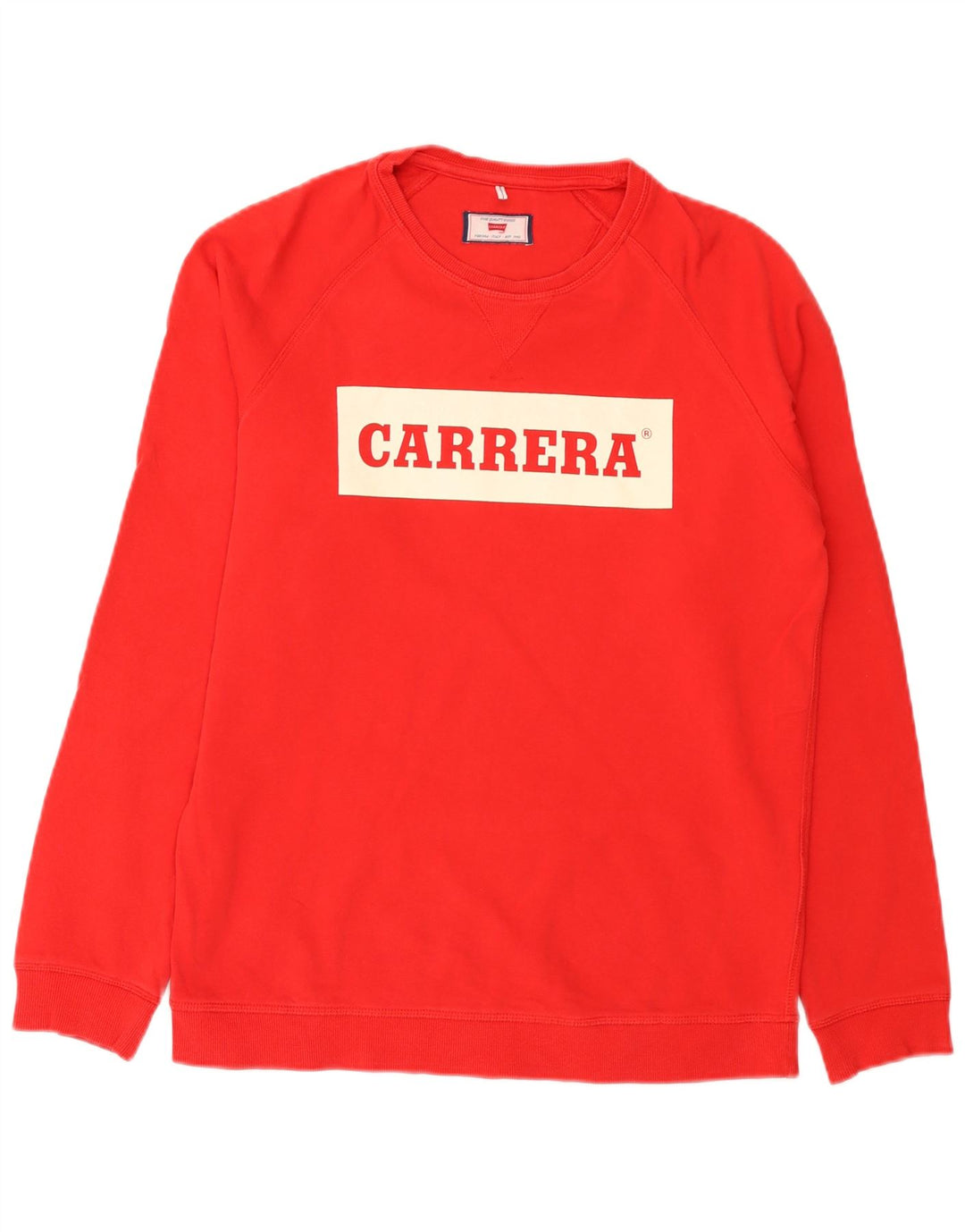 Carrera Mens Graphic Regular Fit Moletom Jumper Médio Algodão Vermelho