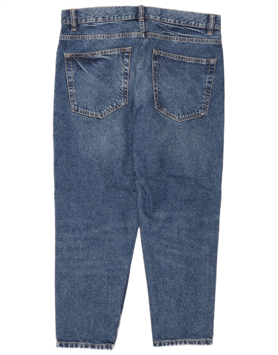 Zara Calça jeans masculina cortada EU 46 XL W36 L25 Azul