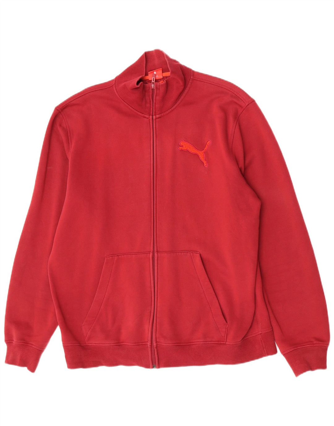 Puma Mens Tracksuit Top Jacket XL Borgonha Algodão