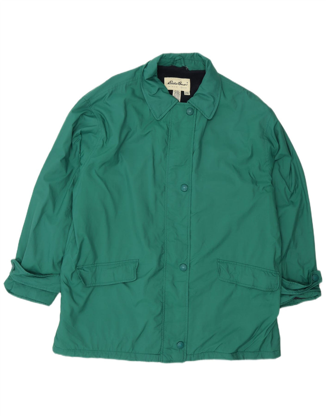 Jaqueta corta-vento feminina Eddie Bauer de grandes dimensões Reino Unido 18 XL verde nylon