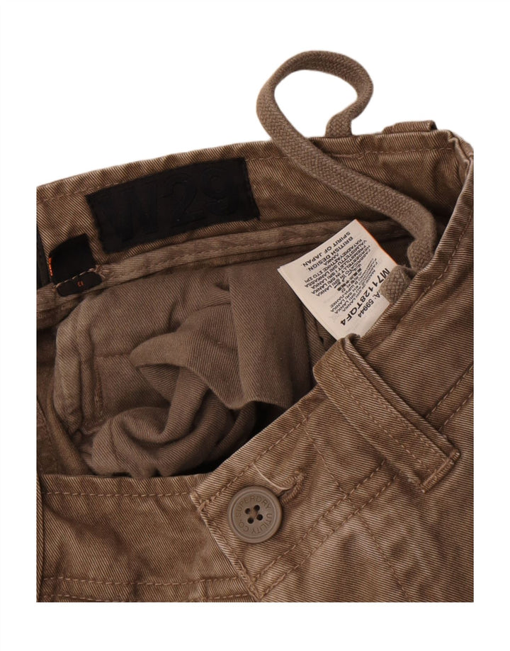 Superdry Mens Cargo Shorts W29 Pequeno Algodão Marrom