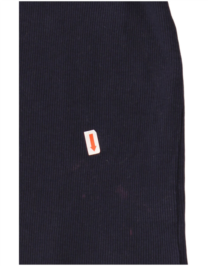 Top feminino RALPH LAUREN manga 3/4 UK 18 XL azul marinho algodão colorblock