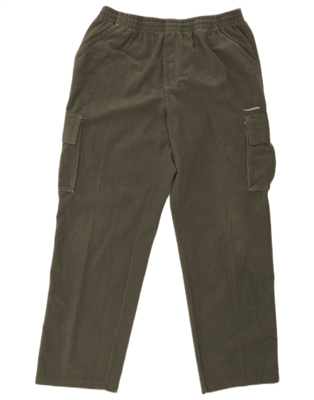 Calça de treino masculina Diadora Cargo UK 42 poliéster cáqui grande