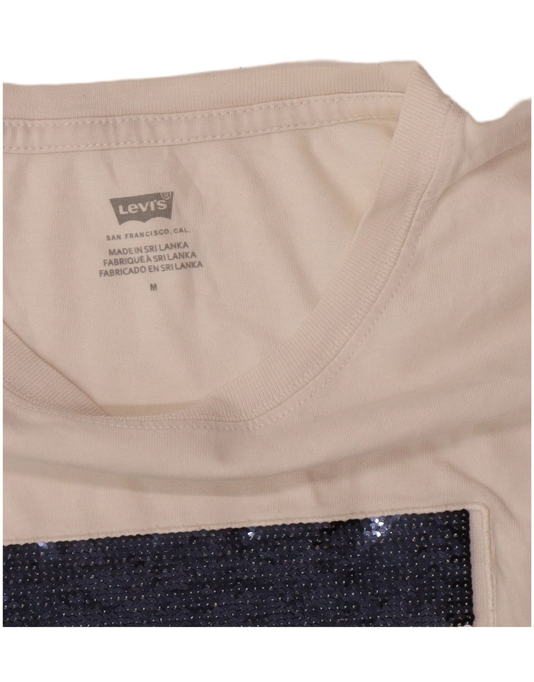 Camiseta feminina gráfica Levi's UK 14 médio branco