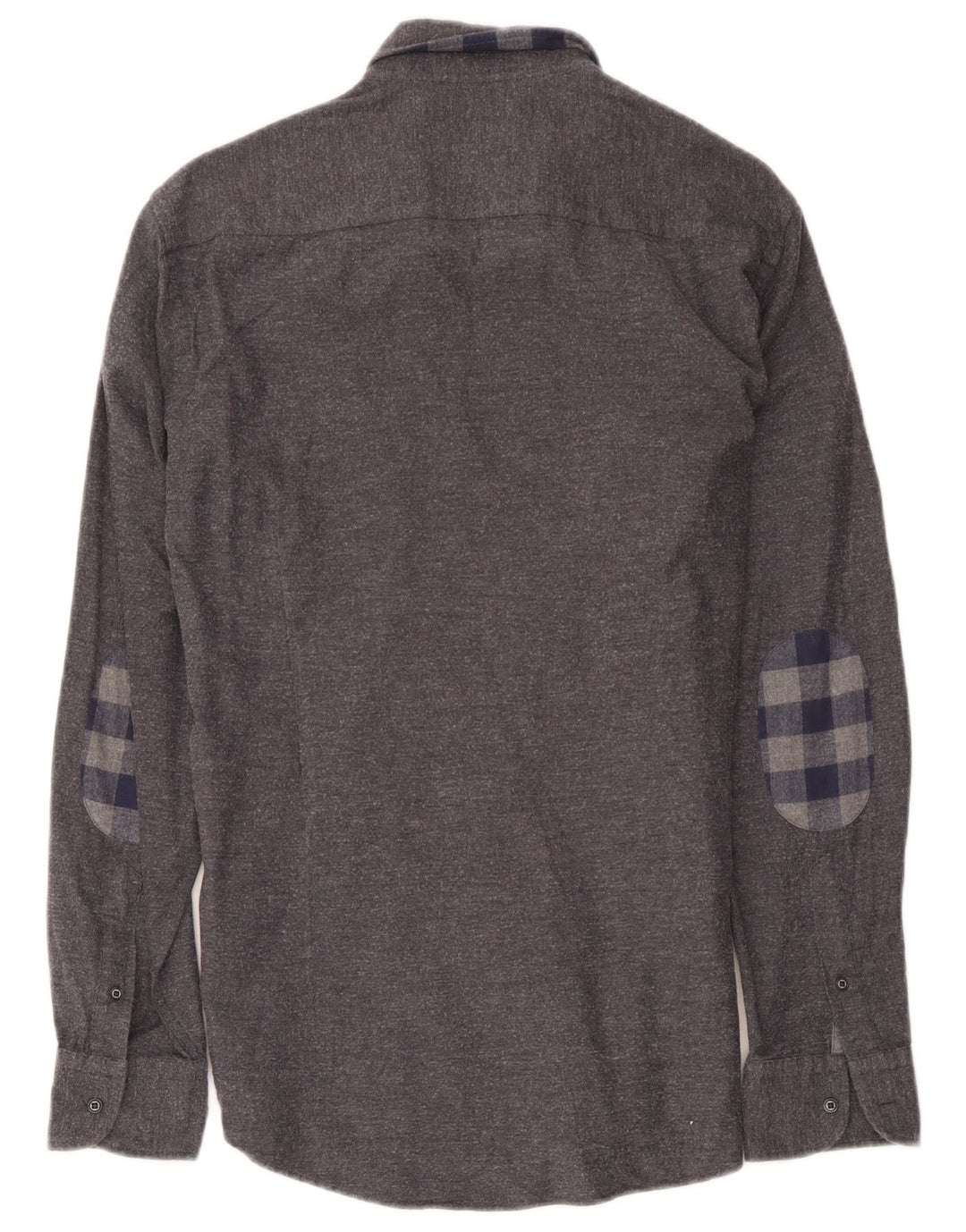 Camisa masculina Massimo Dutti grande espinha de peixe cinza