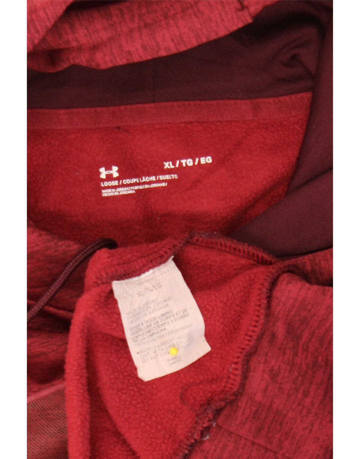 Under Armour Mens Graphic Hoodie Jumper XL marrom manchado de poliéster