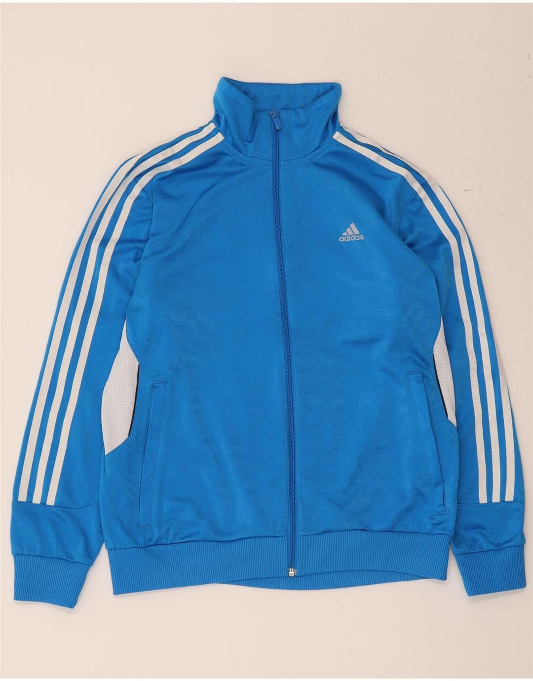 Jaqueta Adidas Meninos Treino Top 13-14 Anos Azul Colorblock Poliéster