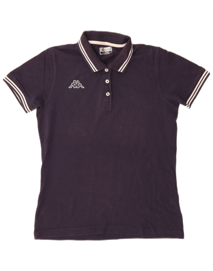 Camisa polo feminina Kappa Slim 2XL azul marinho listrado