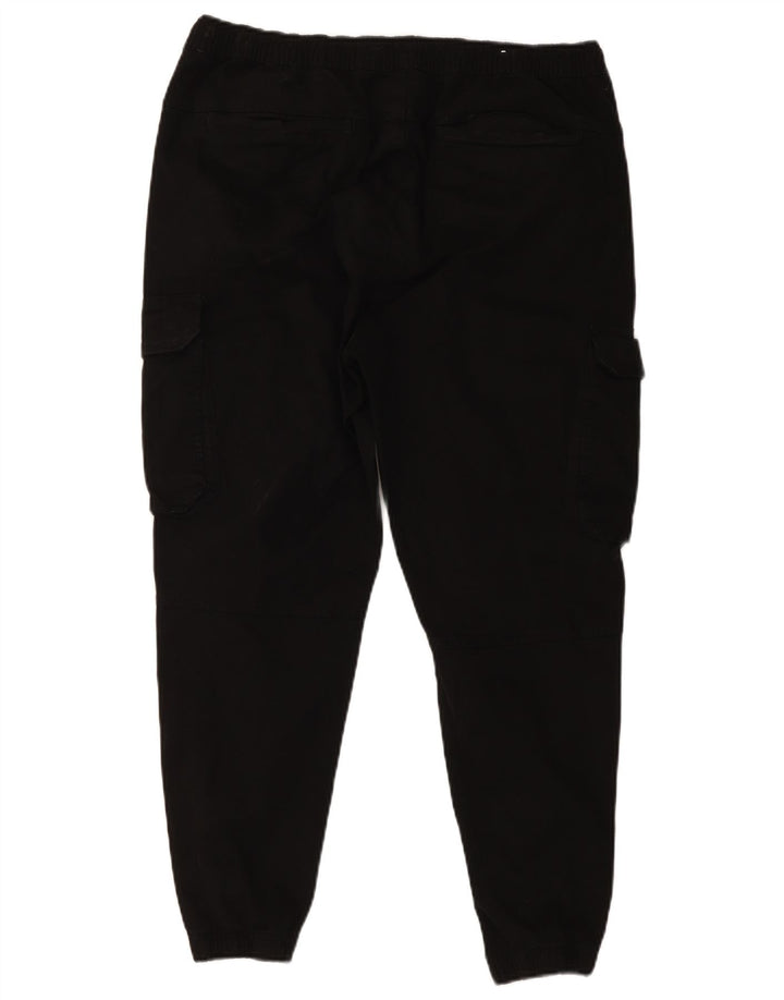 Zara Mens Joggers Cargo Calças XL W34 L26 Preto