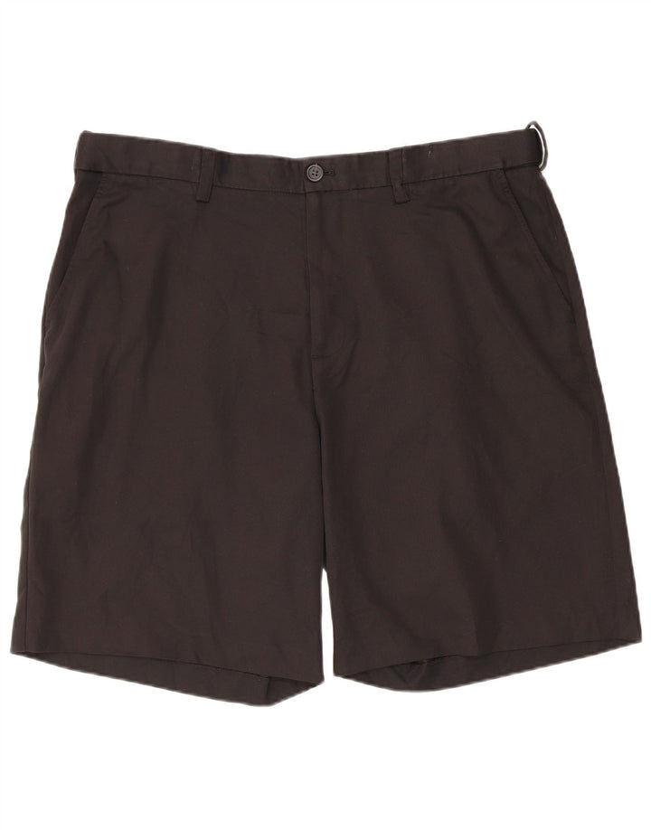 Izod Mens Chino Shorts W38 XL Poliéster Preto