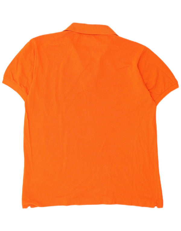 Camisa polo masculina Lacoste tamanho 4 médio algodão laranja