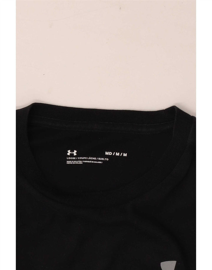 Camiseta gráfica masculina Under Armour Top médio preto esportivo