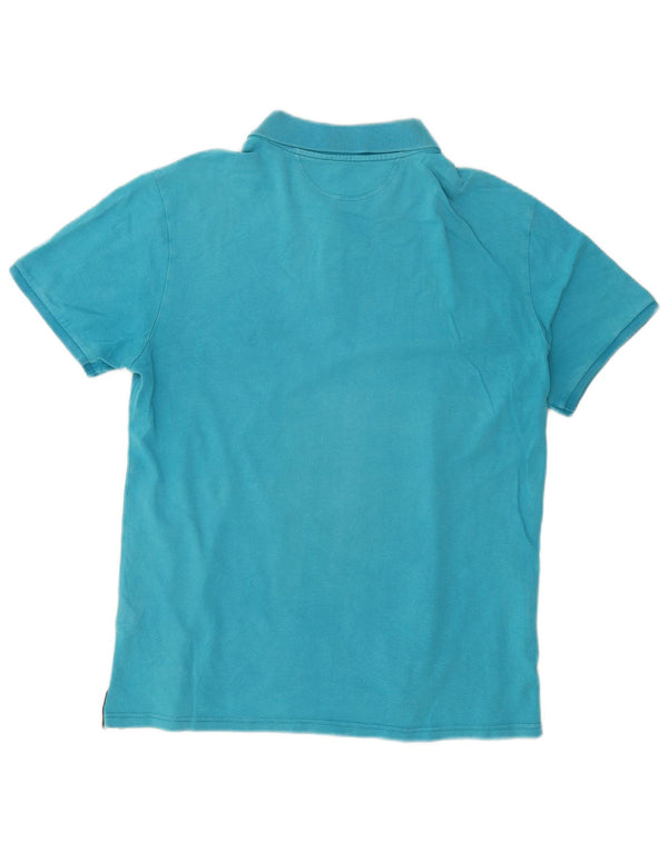 Camisa polo masculina Champion Easy Fit grande algodão azul