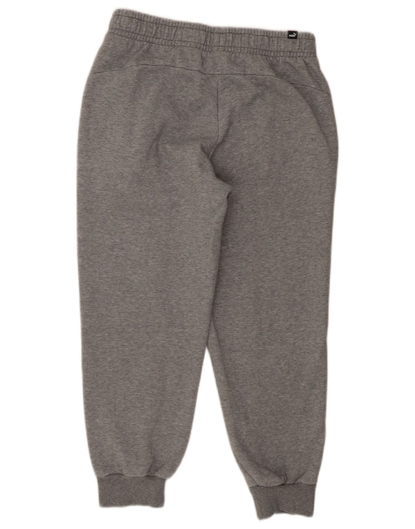 Puma Mens Tracksuit Trousers Joggers Medium Grey Flecked Cotton