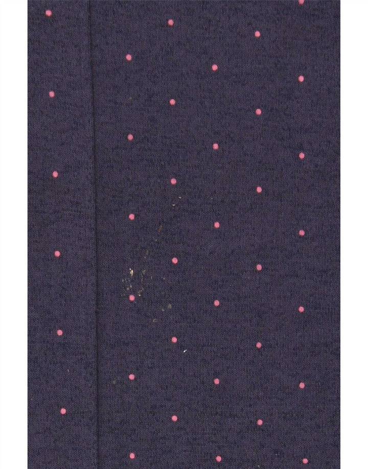Top feminino Marks & Spencer manga comprida Reino Unido 14 grande azul marinho manchado