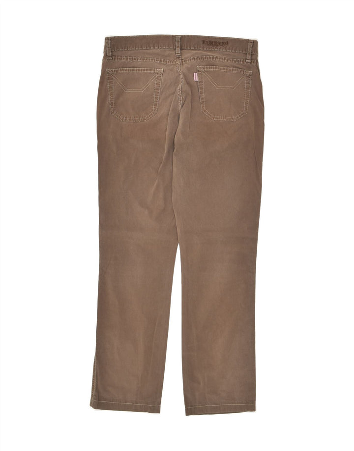 JECKERSON Womens Straight Casual Trousers W29 L28 Brown Cotton | Vintage Jeckerson | Thrift | Second-Hand Jeckerson | Used Clothing | Messina Hembry 