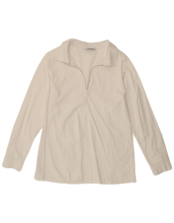 Camisa pulôver feminina Max & Co. UK 12 médio branco
