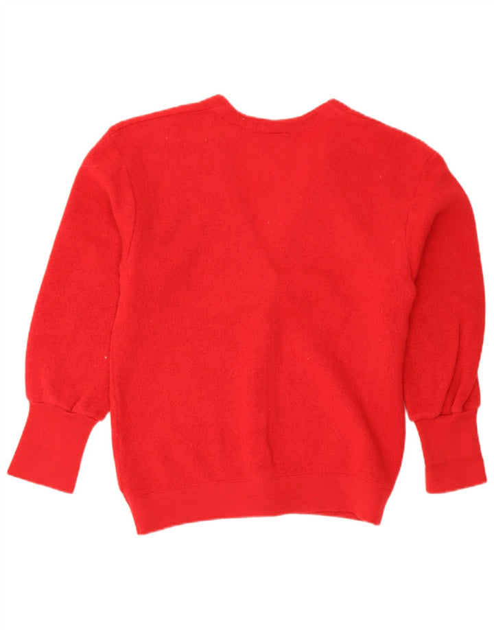 Suéter cardigã feminino Lacoste tamanho 46 XL lã vermelha