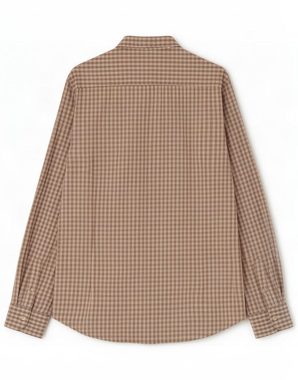 Massimo Dutti Camisa masculina Slim Fit XL Cinza Gingham