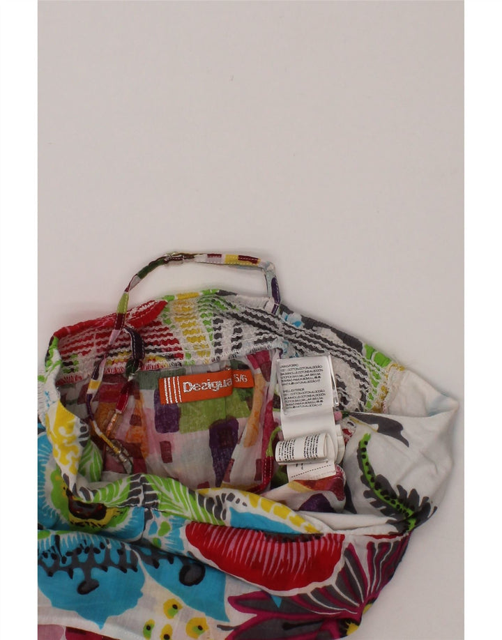 DESIGUAL Girls Cami Top 5-6 Years Multicoloured Floral Cotton Vintage Desigual and Second-Hand Desigual from Messina Hembry 