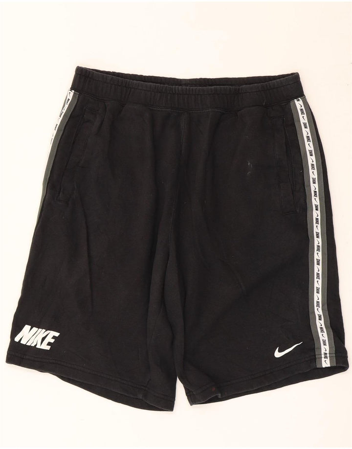 Shorts esportivos gráficos masculinos Nike grandes de algodão colorido preto