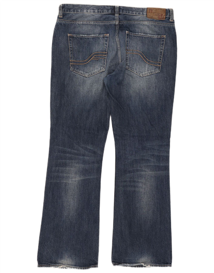 Fat Face Masculino Bootcut Jeans W36 L32 Azul Marinho Algodão
