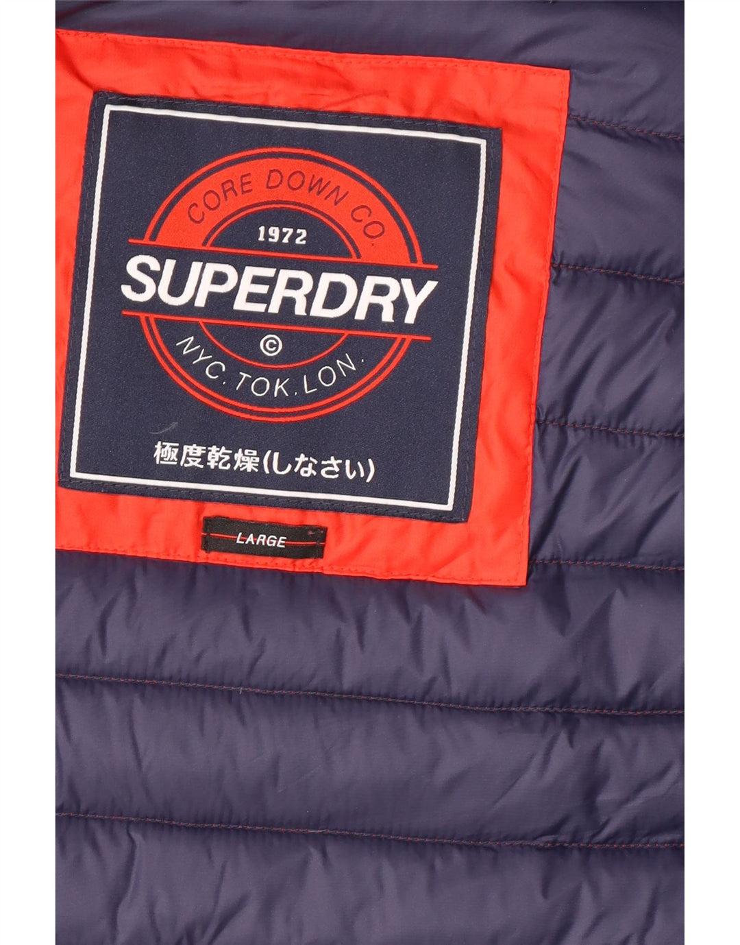 Jaqueta acolchoada com capuz masculina Superdry UK 40 poliéster vermelho grande