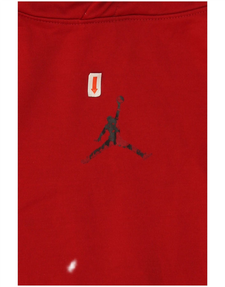 Jordan Boys Hoodie Jumper 12-13 Anos Grande Poliéster Vermelho