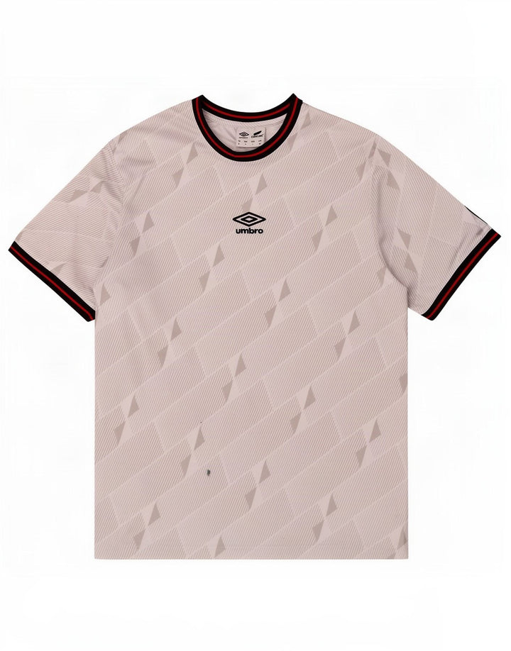 Camiseta masculina Umbro Top Médio Branco Geométrico Poliéster