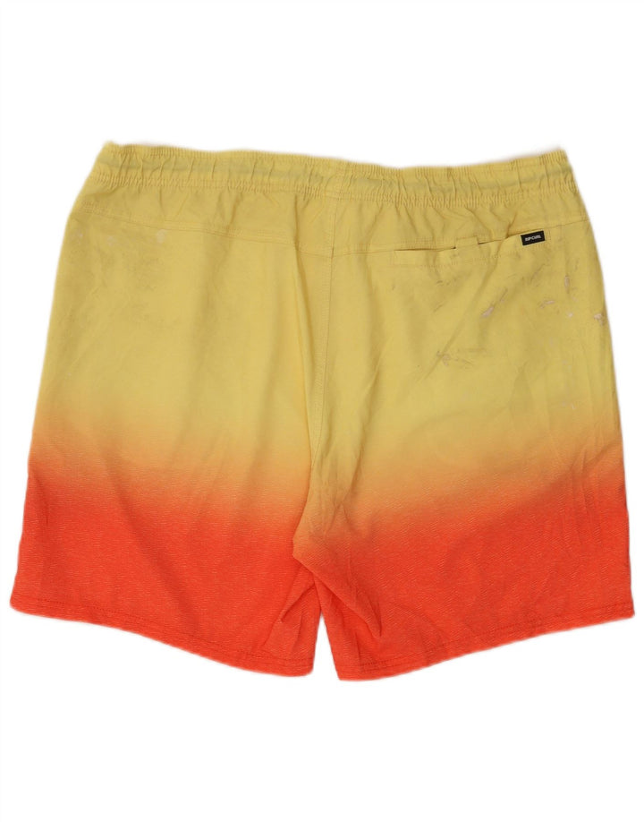 Shorts de natação masculino Rip Curl XL amarelo colorblock