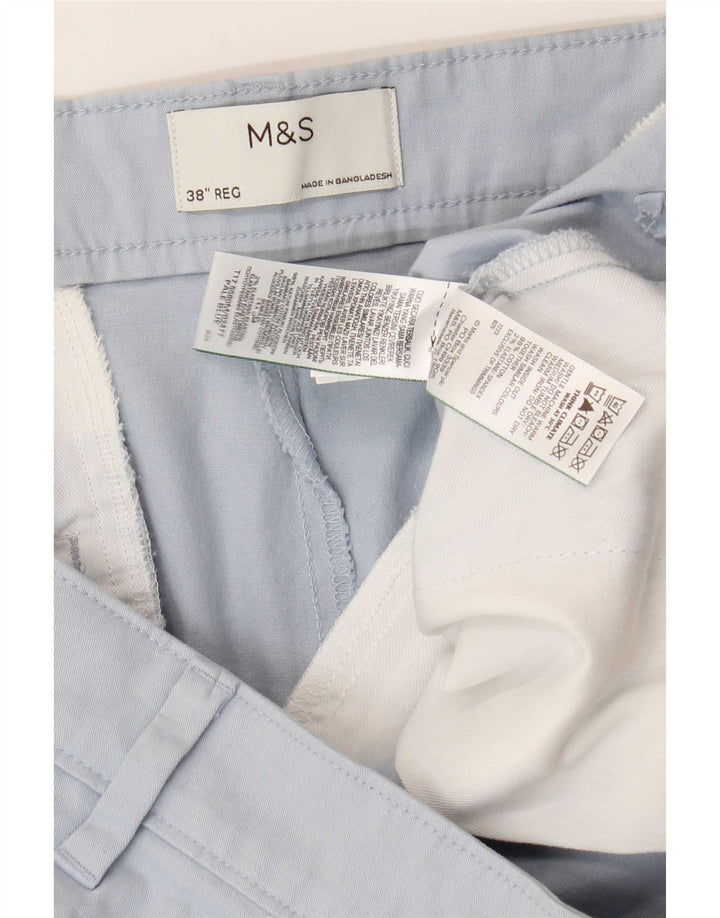 Shorts chino masculino Marks & Spencer W38 XL algodão azul