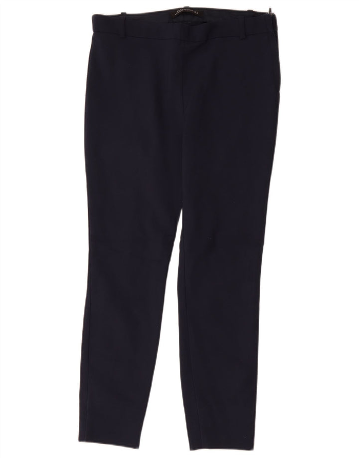 Calça feminina casual slim Zara médio W28 L26 azul marinho