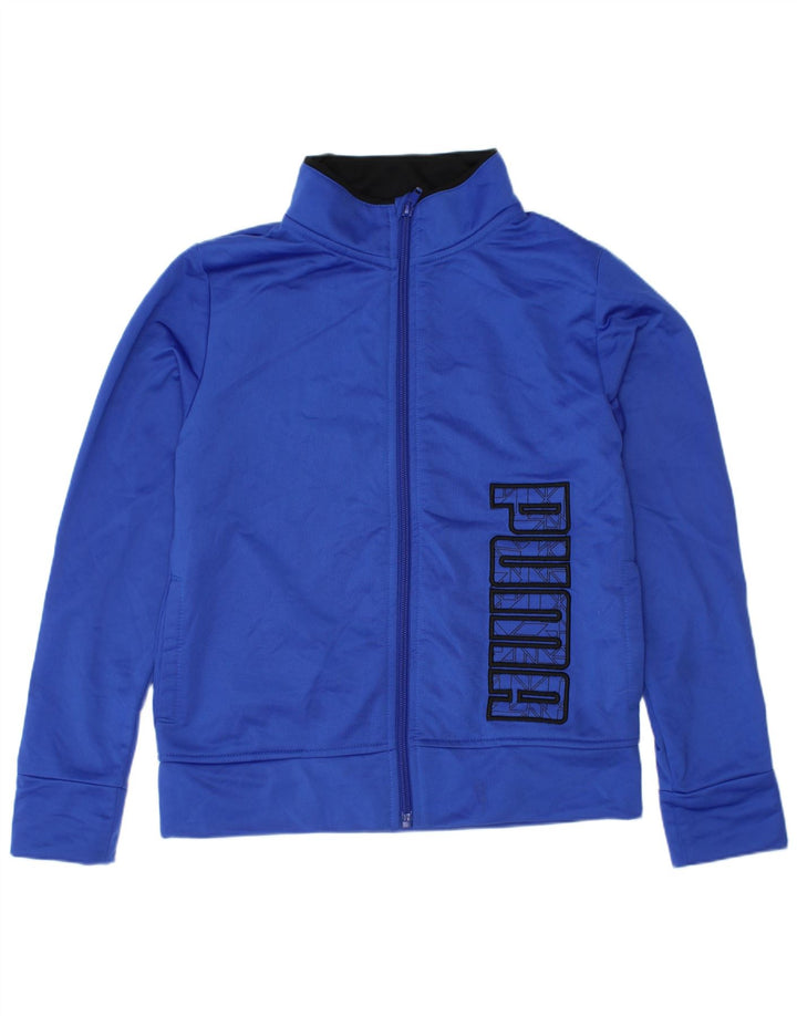 Jaqueta Puma Boys Graphic Tracksuit Top 6-7 Anos Azul Poliéster