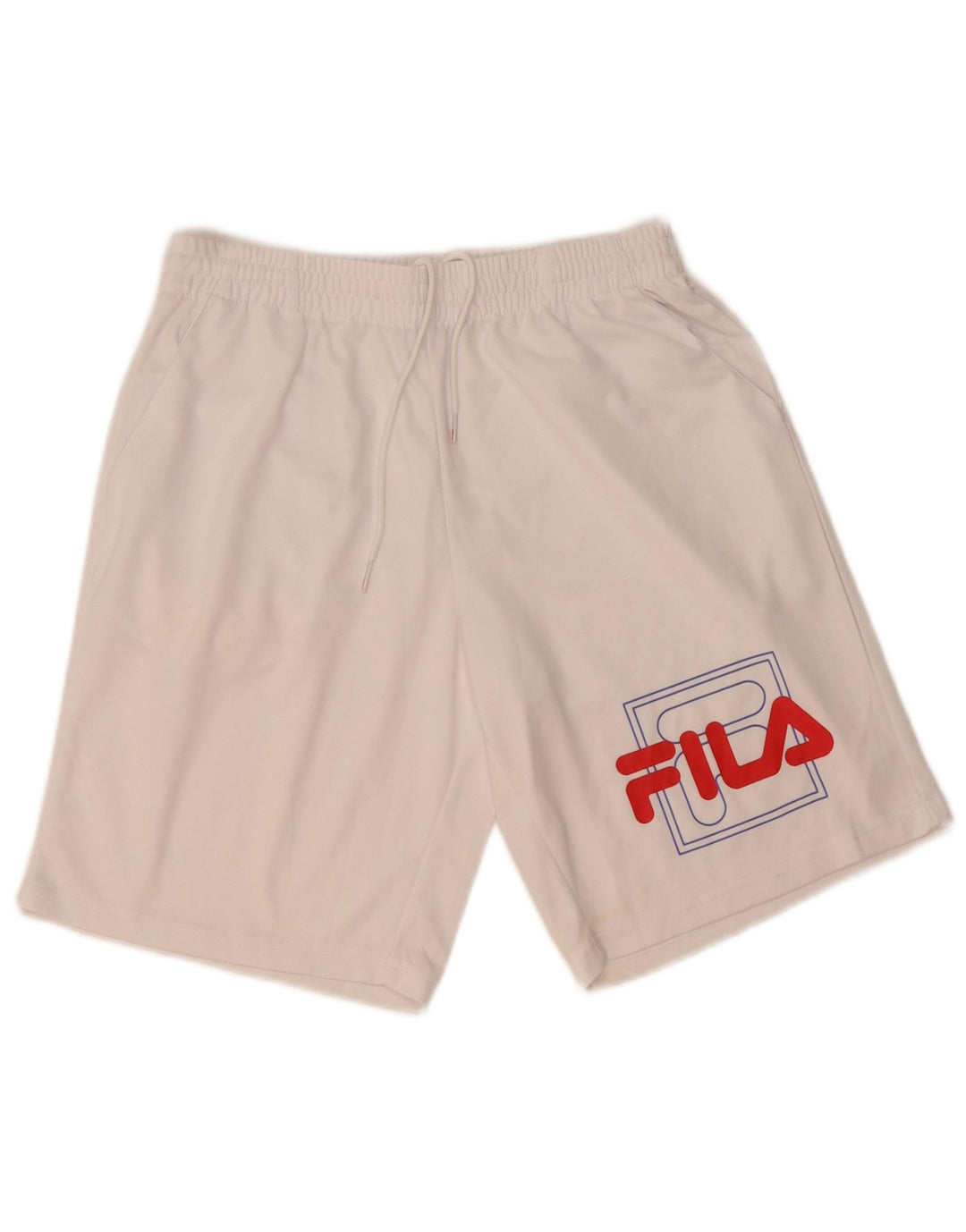 Fila Mens Graphic Sport Shorts XS Poliéster Branco