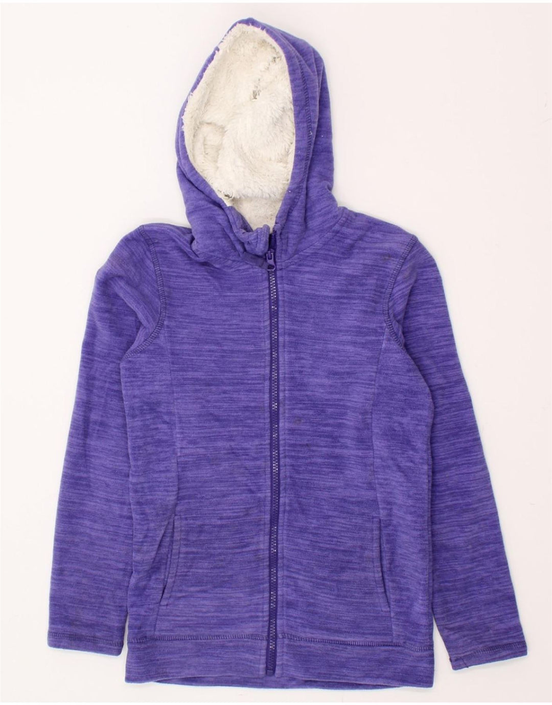 MOUNTAIN WAREHOUSE Girls Zip Hoodie Sweater 9-10 Years Purple Pinstripe Vintage Mountain Warehouse and Second-Hand Mountain Warehouse from Messina Hembry 