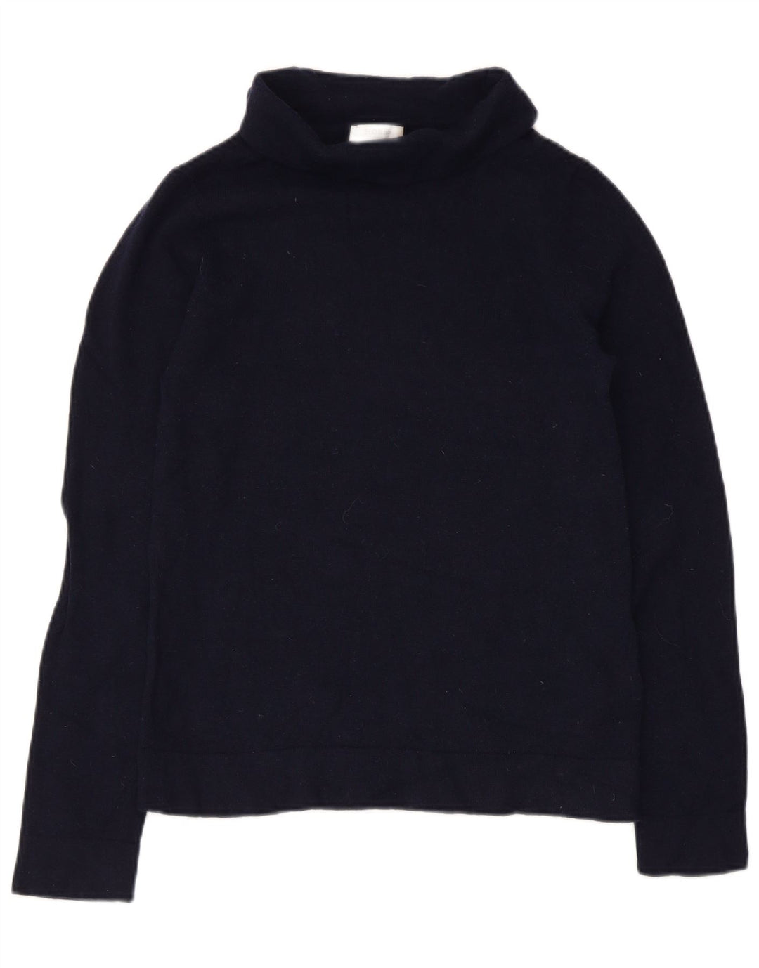 Suéter feminino Hobbs com gola redonda e lã azul marinho médio UK 12
