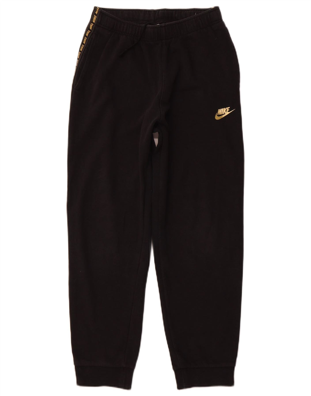 NIKE Girls Graphic Tracksuit Calças Joggers 13-14 Anos XL Preto Algodão