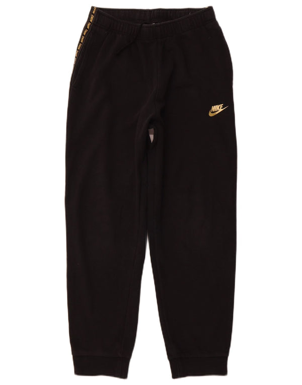 NIKE Girls Graphic Tracksuit Calças Joggers 13-14 Anos XL Preto Algodão