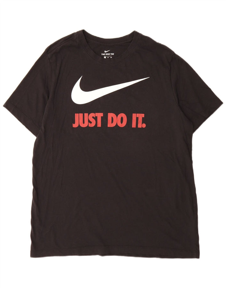 Camiseta Nike masculina gráfica Top 2XL algodão preto