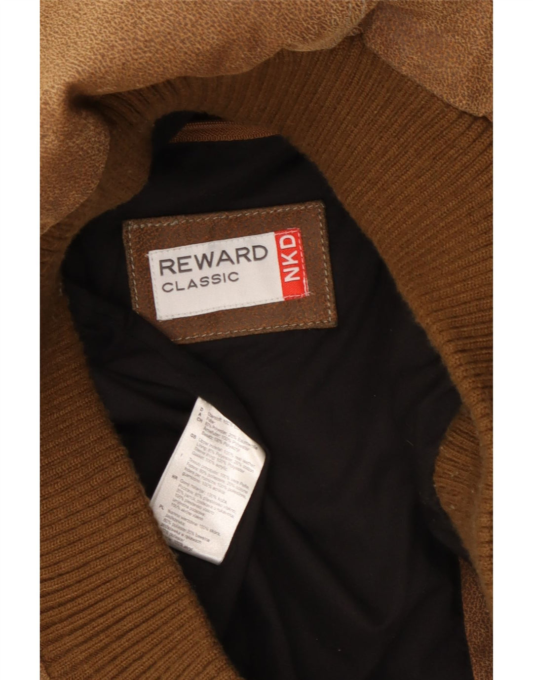 Jaqueta bomber masculina de camurça Reward UK 40 grande couro marrom